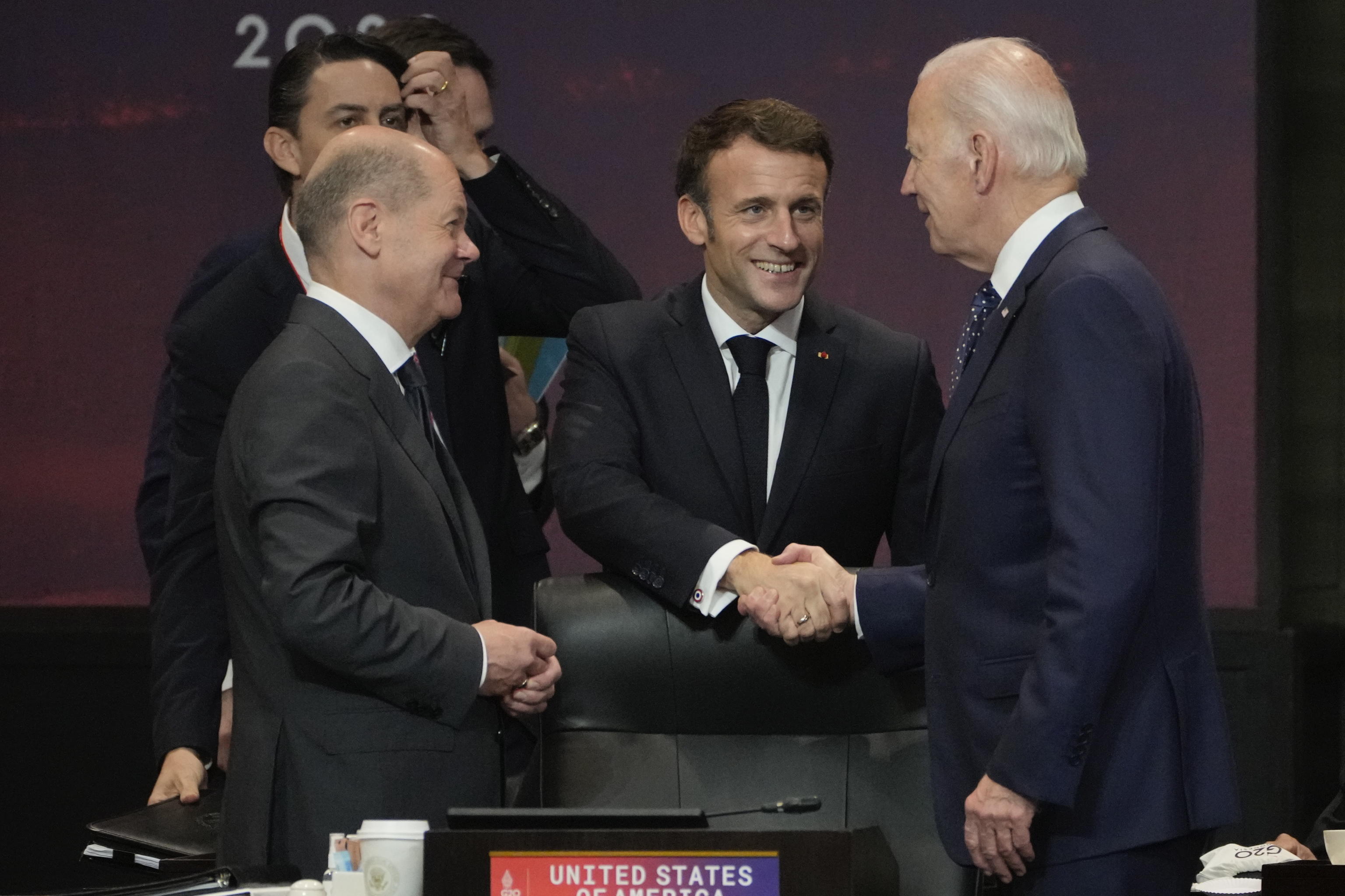 SCHOLZ MACRON BIDEN