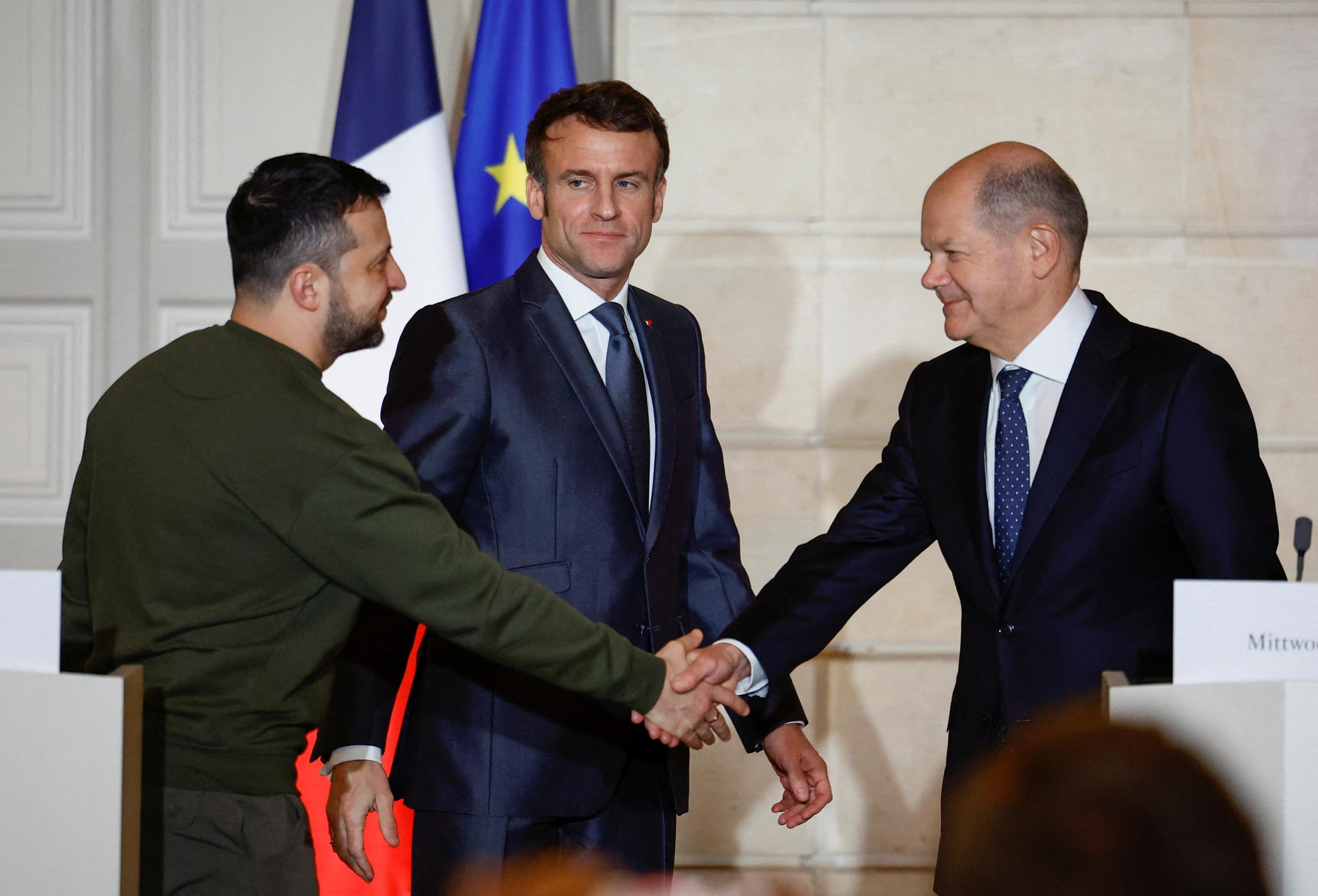 Zelensky Scholz Macron