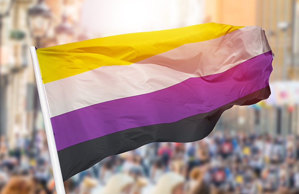 BANDIERA NON BINARY PERSONE NON BINARIE